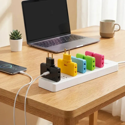 3-in-1 rotating eu plug