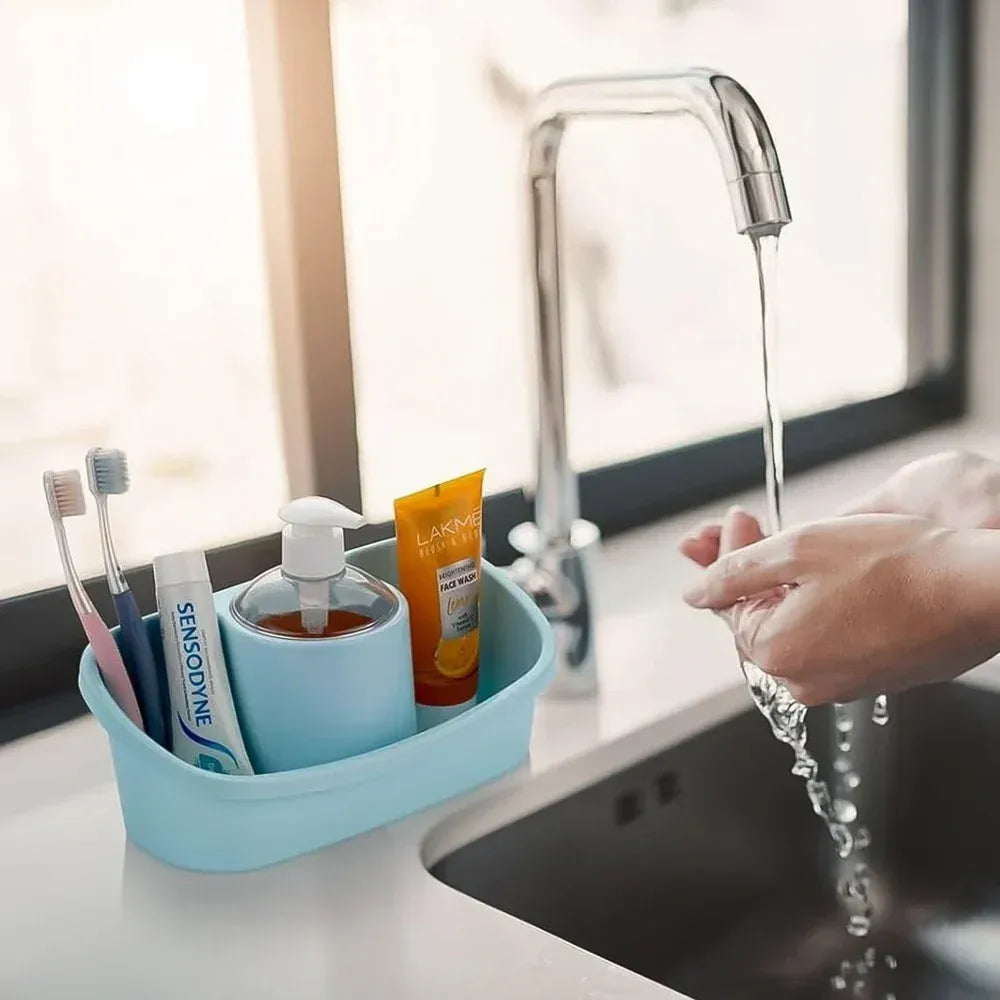 3-in-1 soap dispenser organizer - kitchen tool