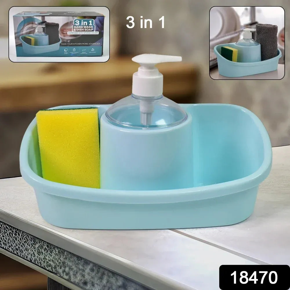 3-in-1 soap dispenser organizer - kitchen tool