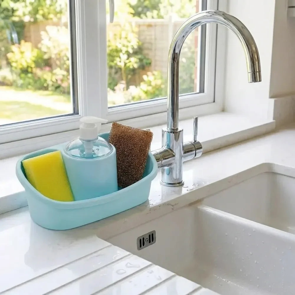 3-in-1 soap dispenser organizer - kitchen tool