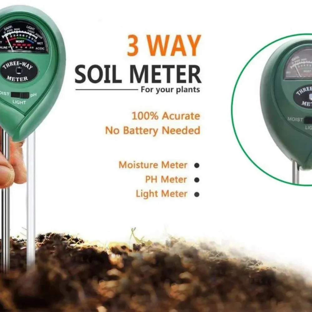 3-in-1 soil tester kit - garden