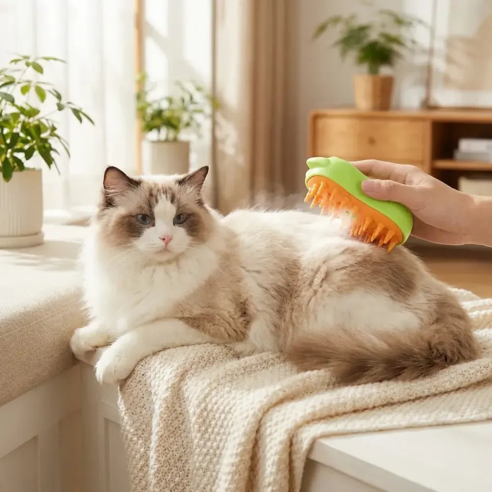 3-in-1 steam cat brush - home improvement