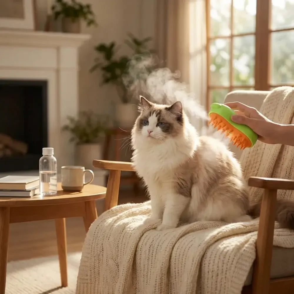 3-in-1 steam cat brush - home improvement