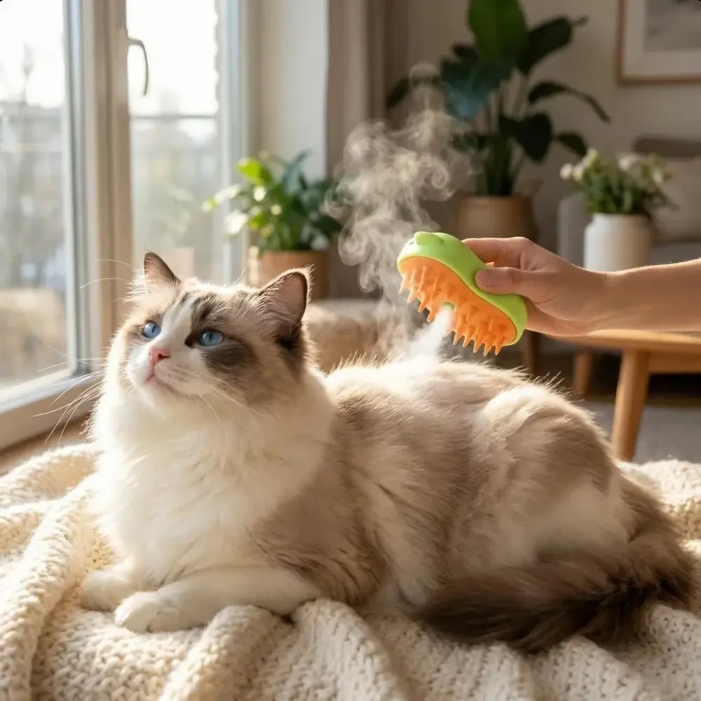 3-in-1 steam cat brush - home improvement