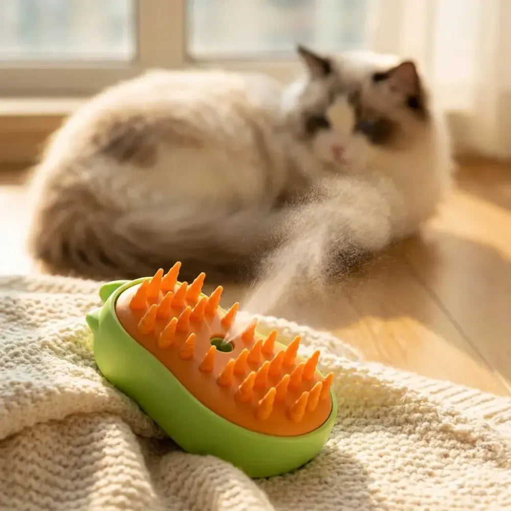 3-in-1 steam cat brush - home improvement