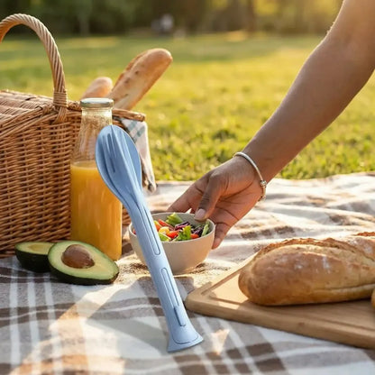 3-in-1 travel cutlery set - kitchen tool