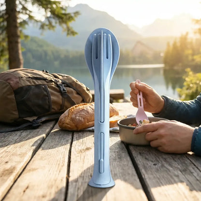 3-in-1 travel cutlery set - kitchen tool