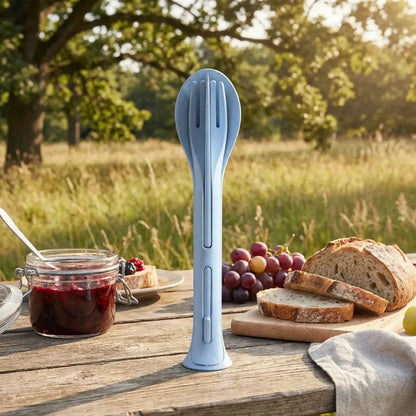 3-in-1 travel cutlery set - kitchen tool