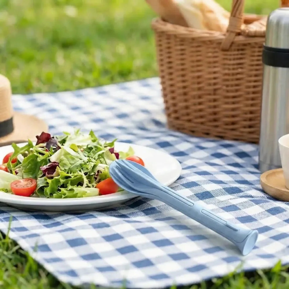 3-in-1 travel cutlery set - kitchen tool