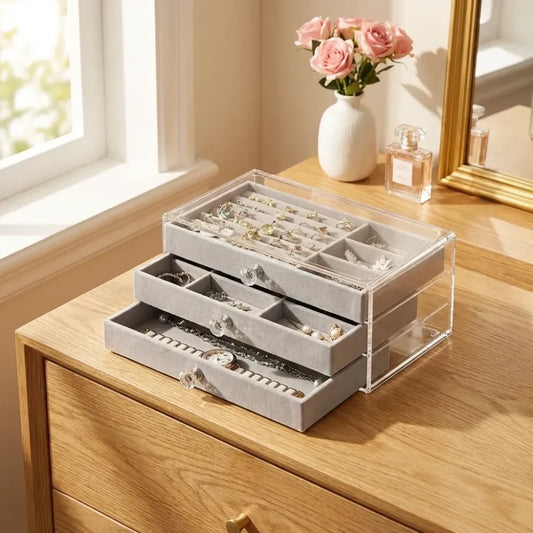 3 layer jewellery storage box