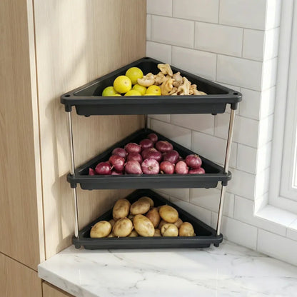 3-layer multipurpose plastic corner storage rack - home & kitchen