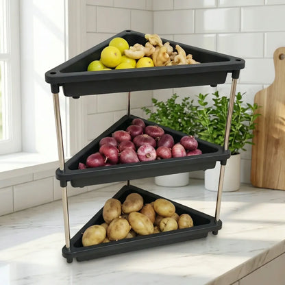 3-layer multipurpose plastic corner storage rack - home & kitchen