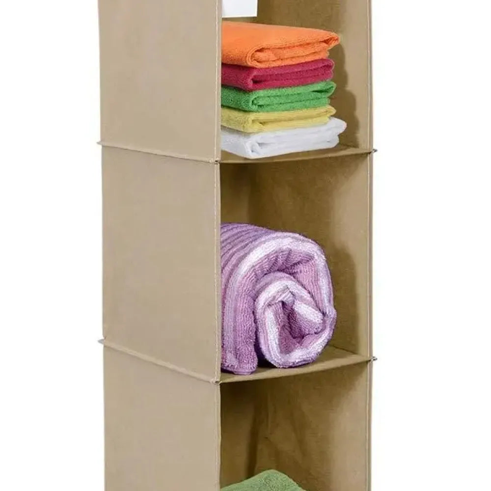 3-shelf hanging closet organizer