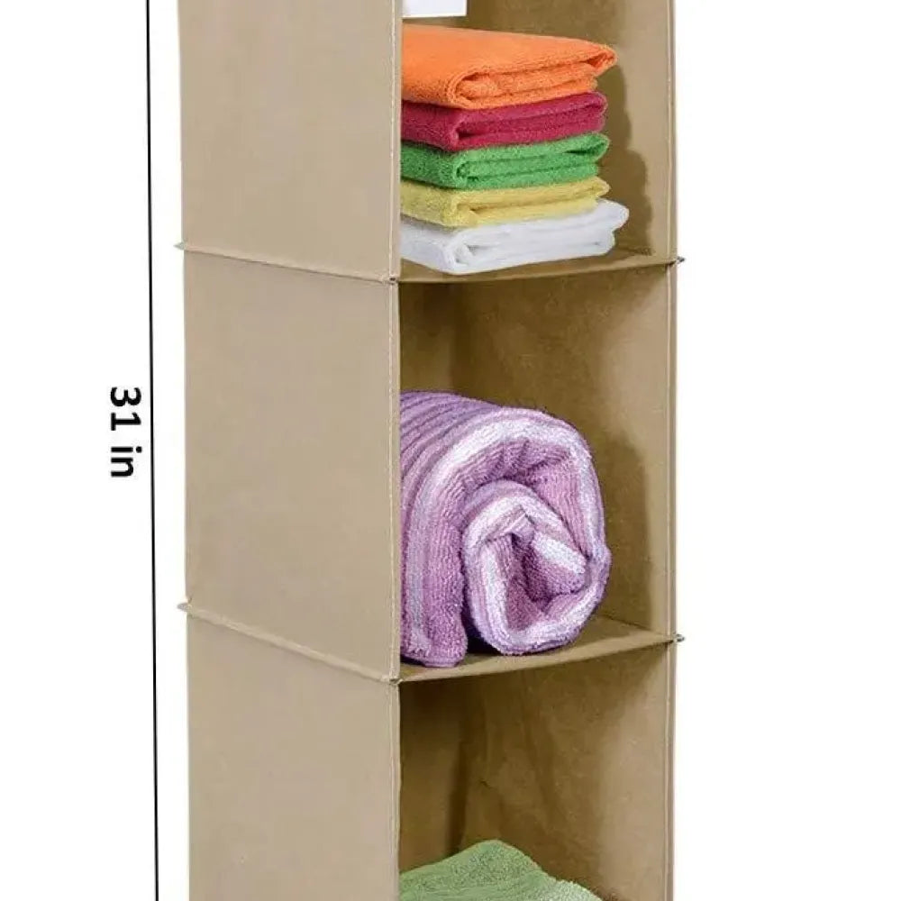 3-shelf hanging closet organizer