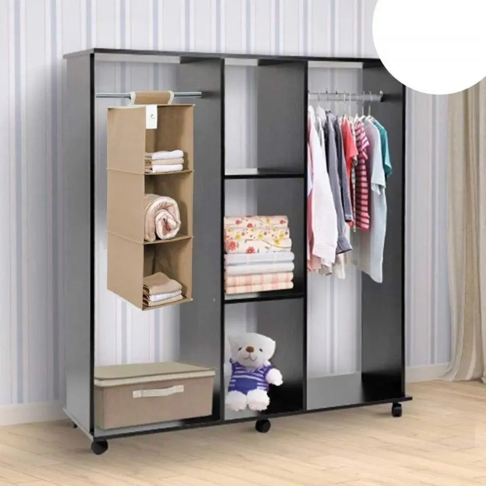 3-shelf hanging closet organizer