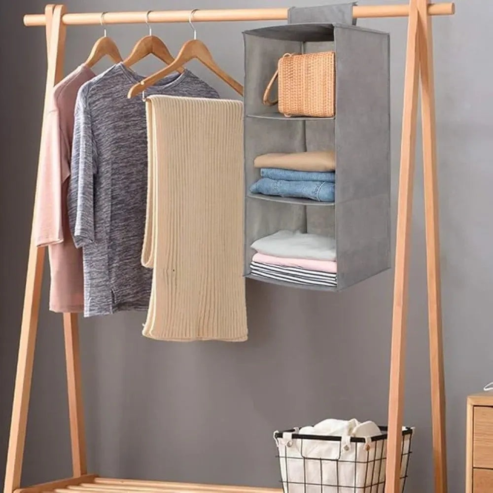 3-shelf hanging closet organizer