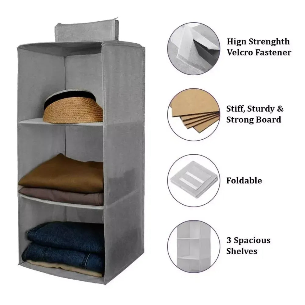 3-shelf hanging organizer - home essentials