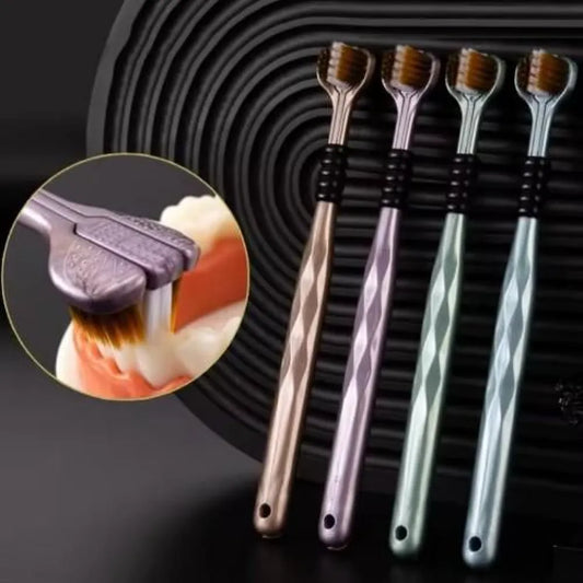 3 sided tooth brush pack of 4