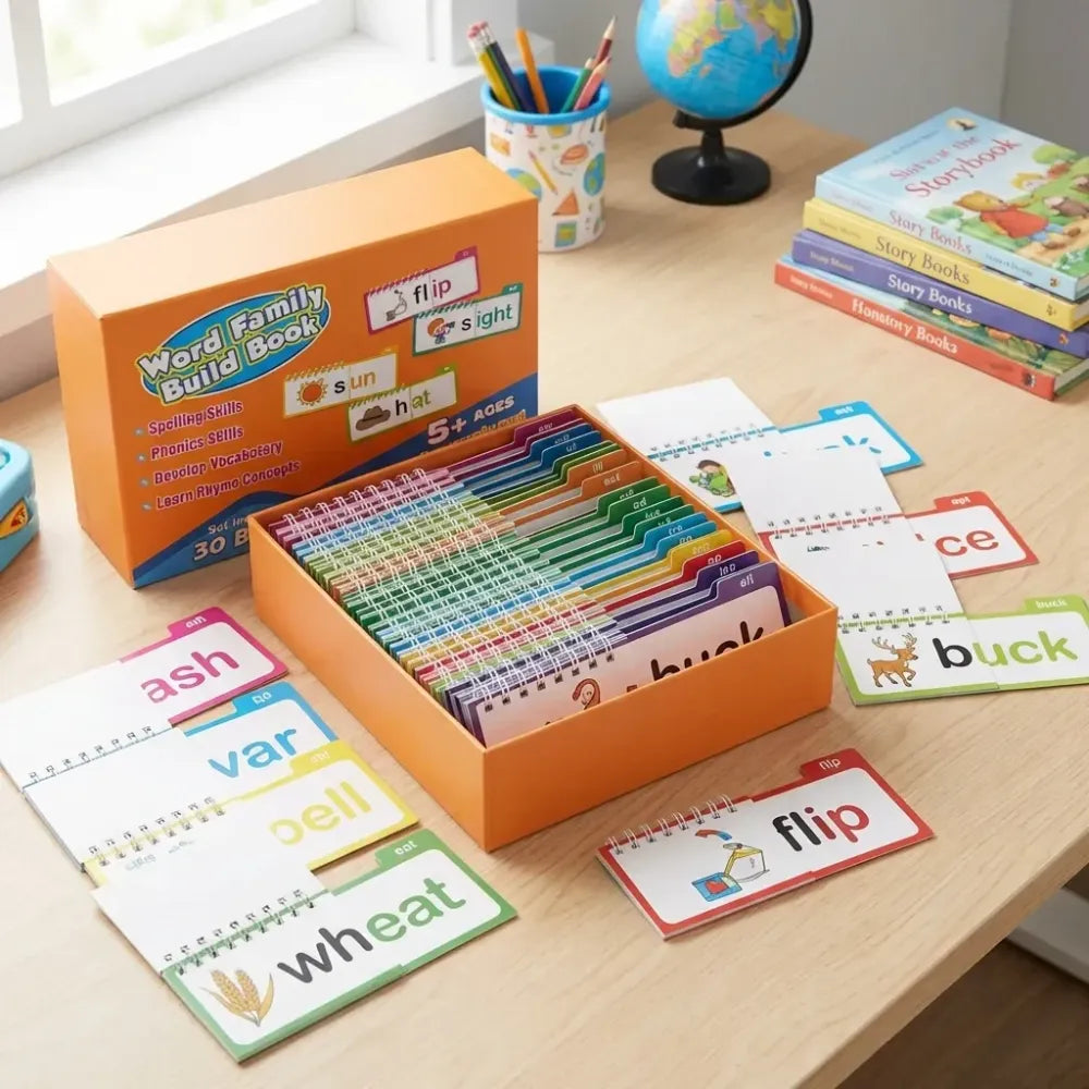 30 rhyming words learning flipbook
