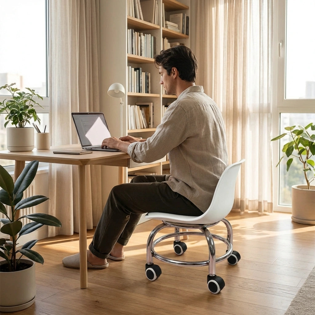360° Swivel Rolling Stool