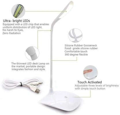 Rechargeable touch led desk lamp