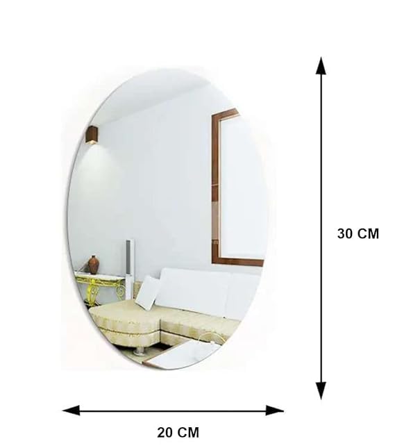 Combo of oval shape & square mirror (pack 2)