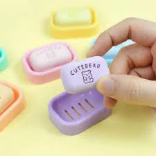 Soap-shaped fun erasers