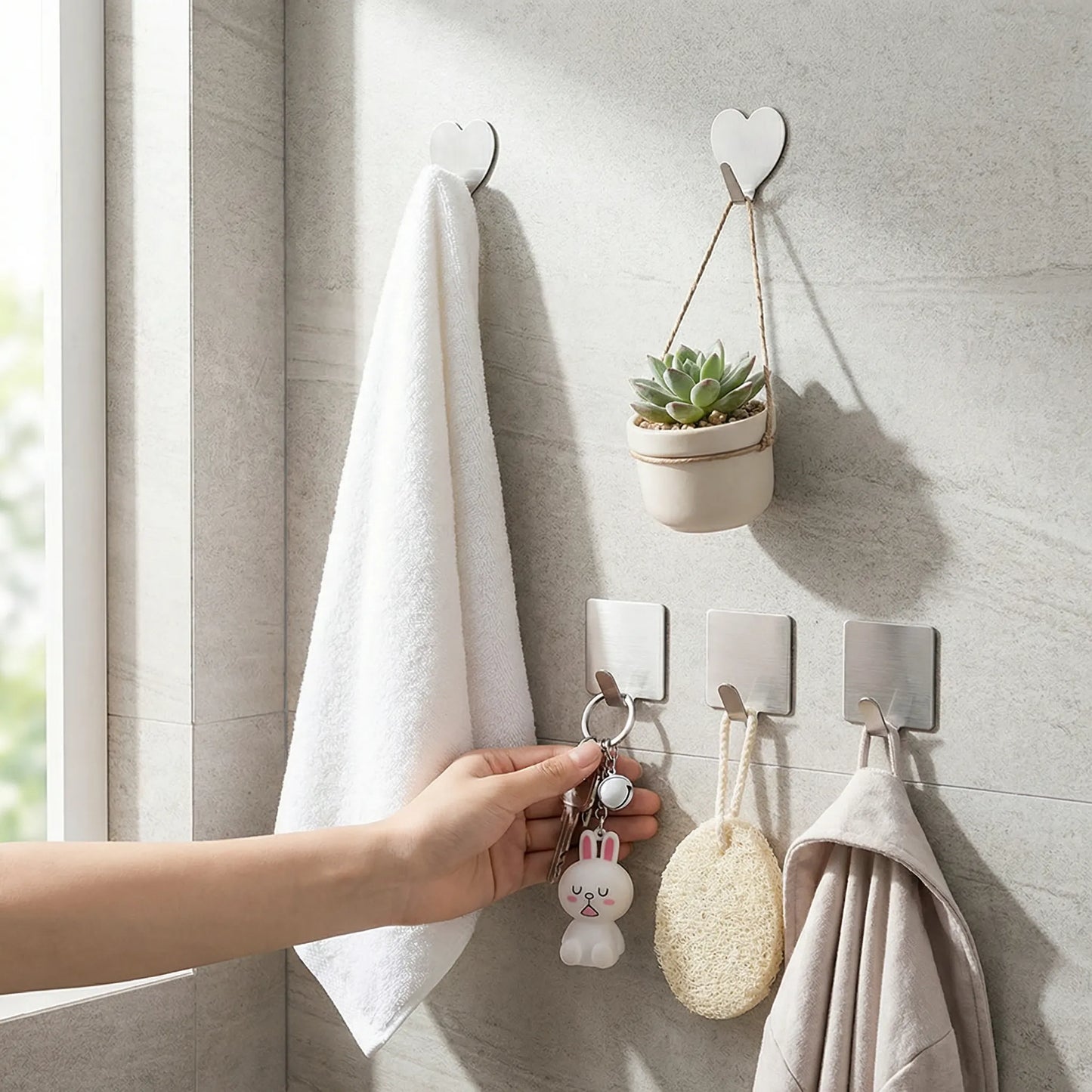 Invisible Adhesive Hooks