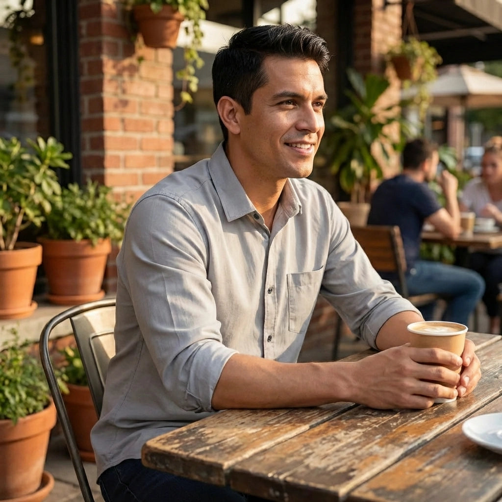 Men's Satin Casual Shirt – Grey