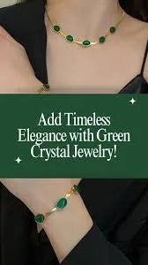 Elegant green crystal set