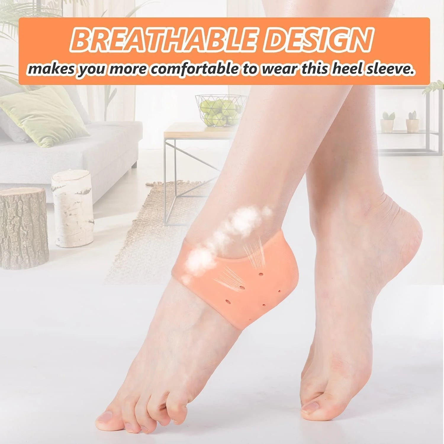 Heel pain relief socks