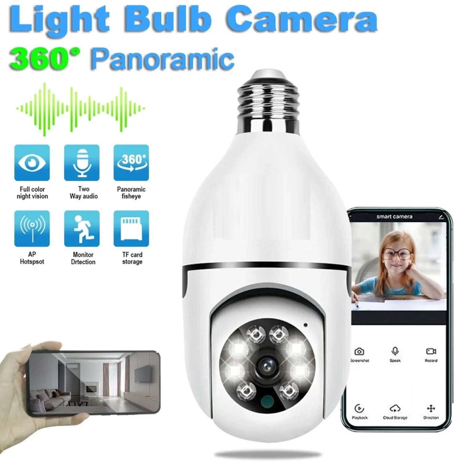 360° wifi security camera