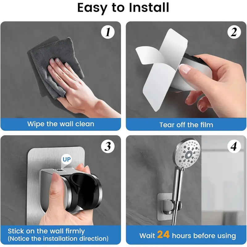 Adjustable shower head holder