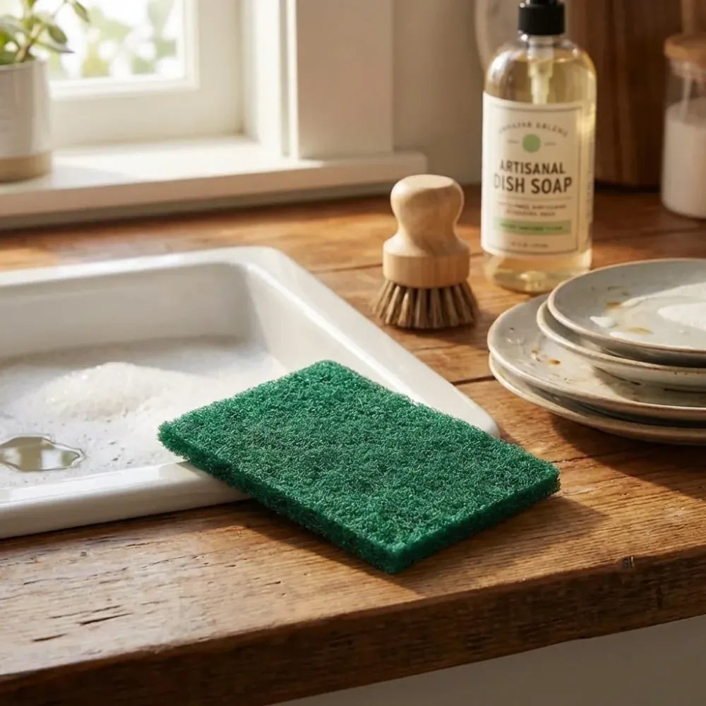 3410 scrub sponge cleaning pads aqua green 10pcs - home & kitchen