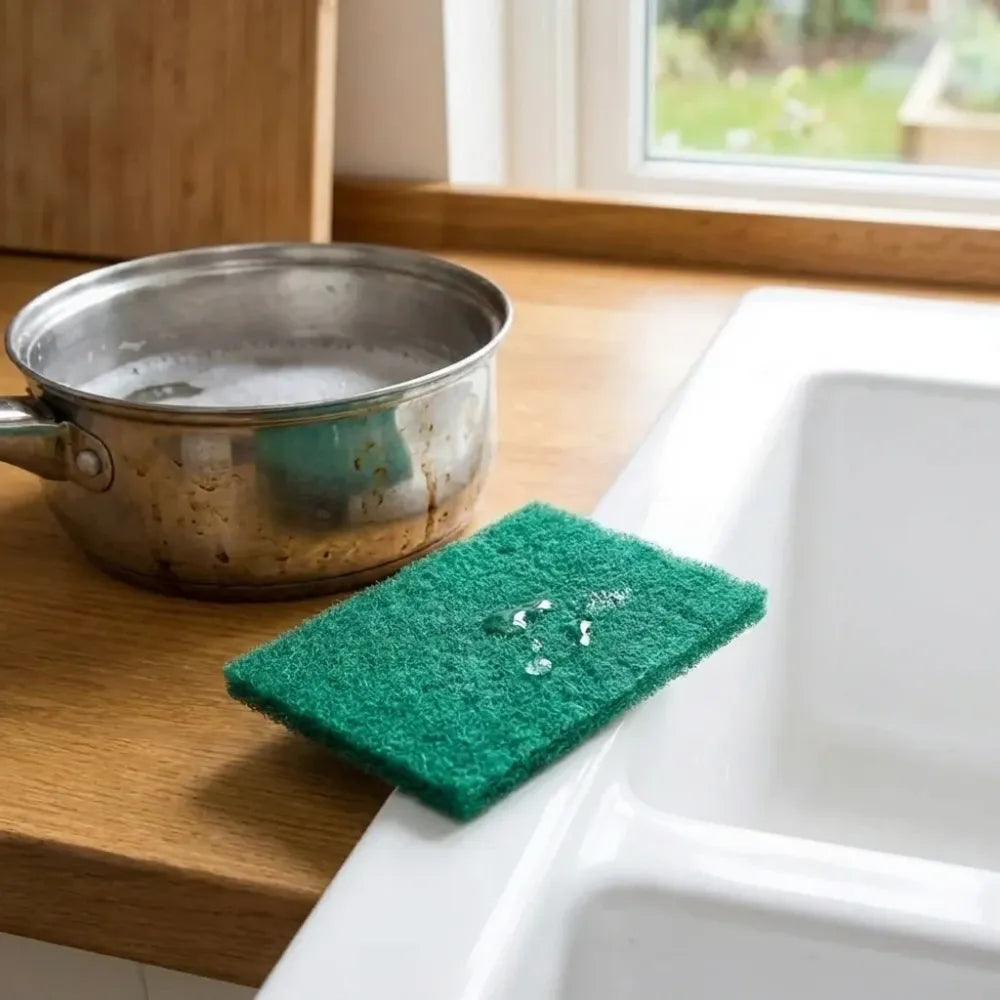 3410 scrub sponge cleaning pads aqua green 10pcs - home & kitchen