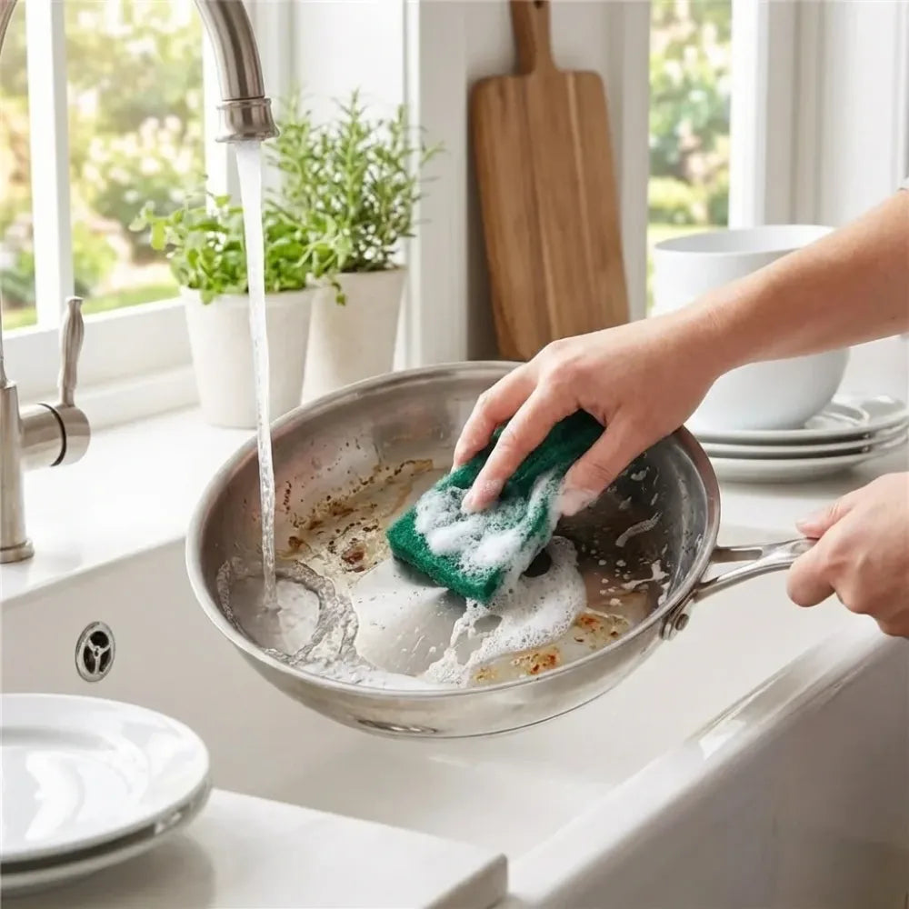 3410 scrub sponge cleaning pads aqua green 10pcs - home & kitchen