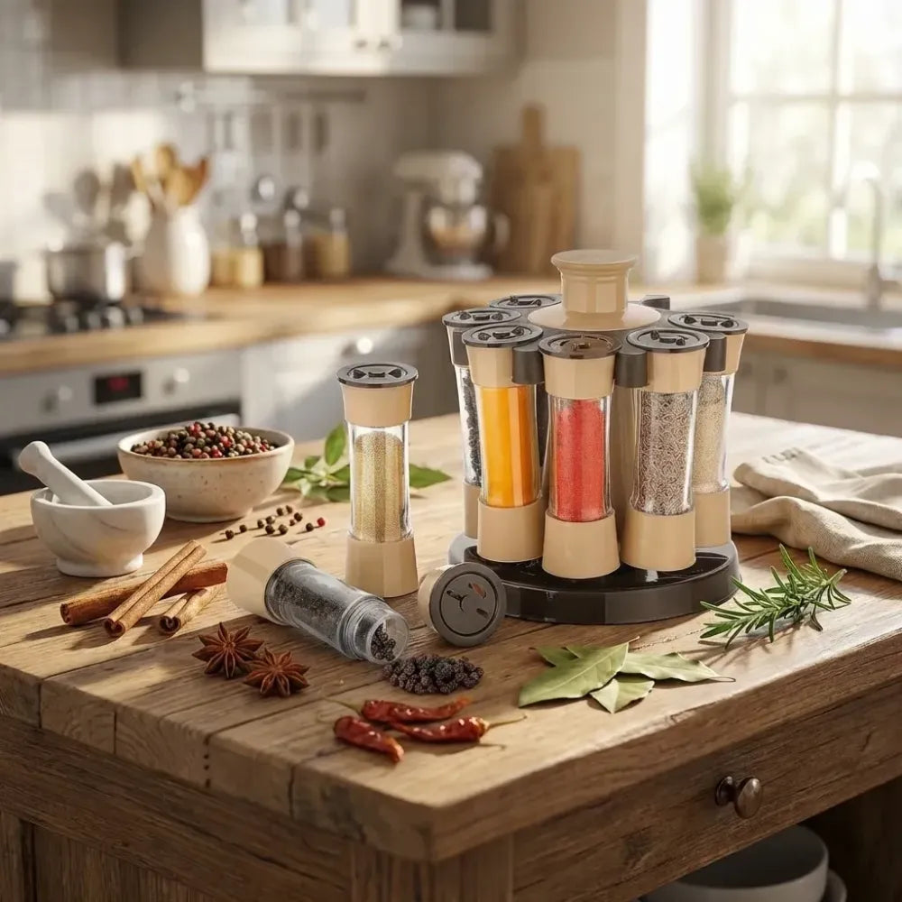 360 revolving spice rack - home & kitchen
