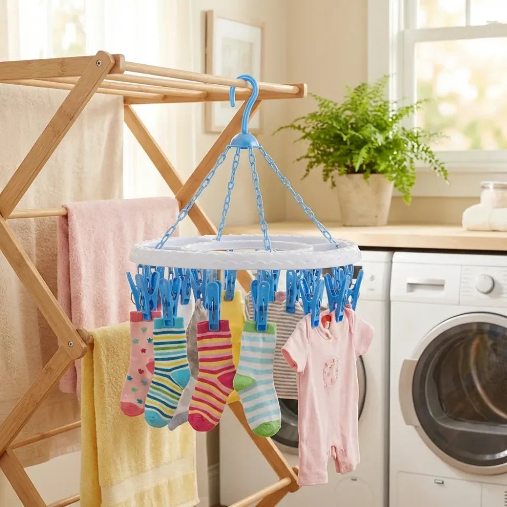 360° rotatable cloth drying stand - home improvement