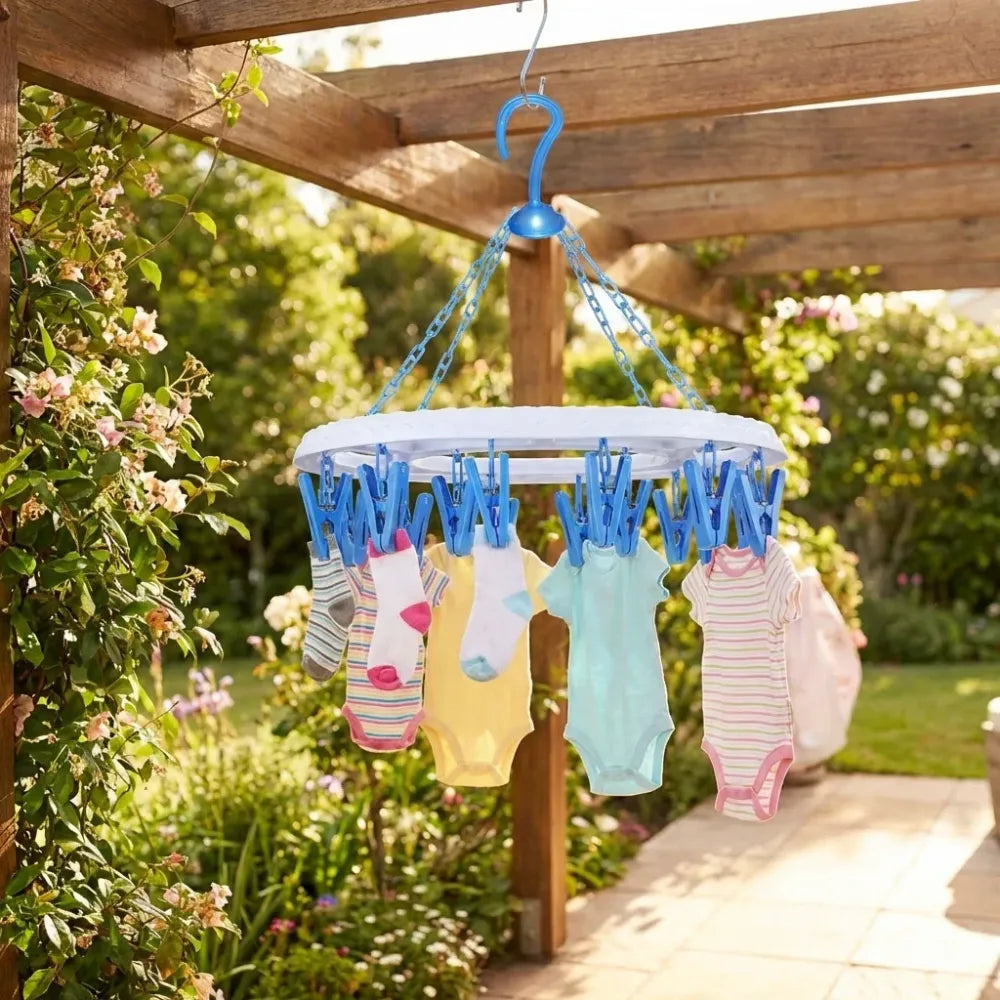 360° rotatable cloth drying stand - home improvement