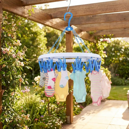 360° rotatable cloth drying stand - home improvement