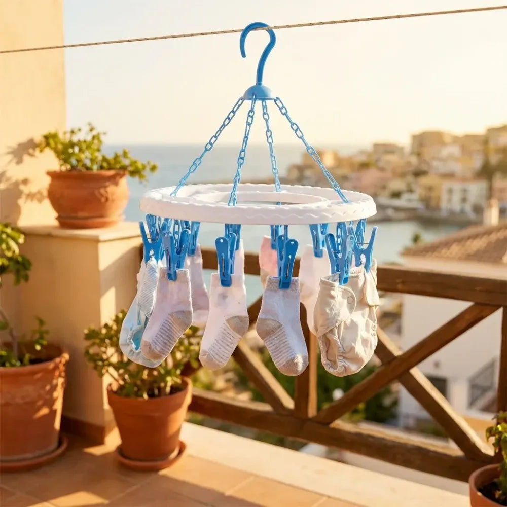 360° rotatable cloth drying stand - home improvement