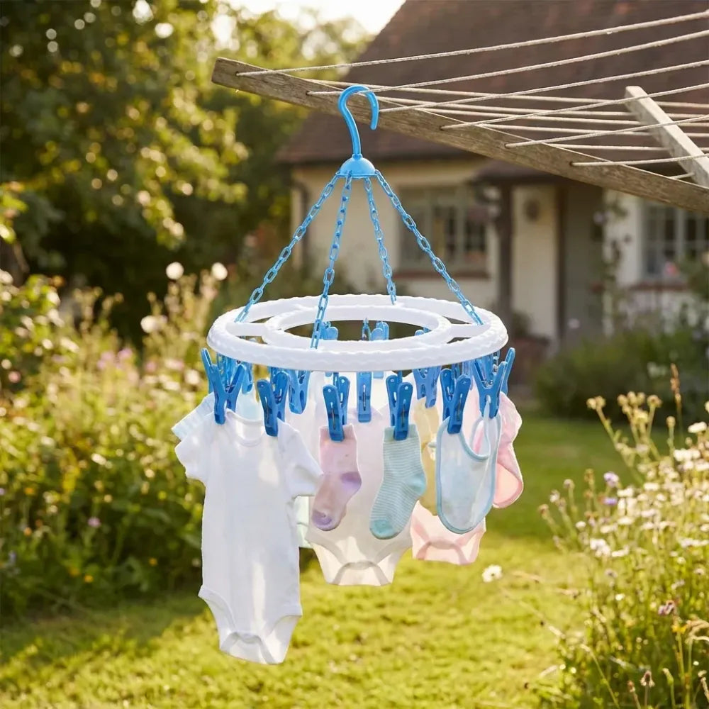 360° rotatable cloth drying stand - home improvement