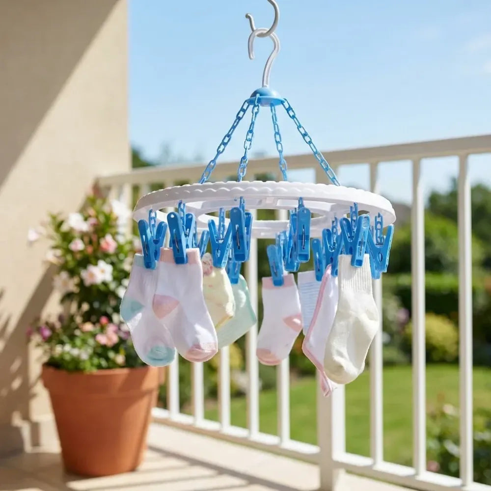 360° rotatable cloth drying stand - home improvement
