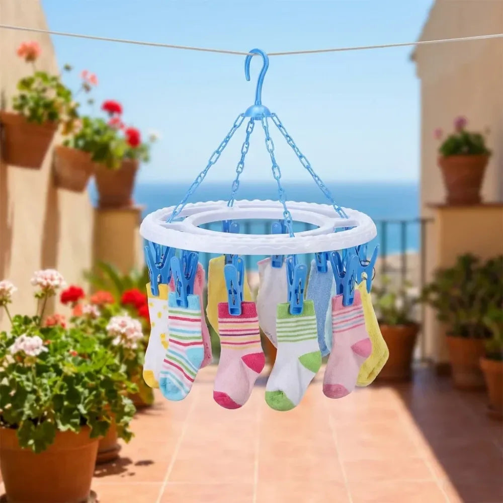 360° rotatable cloth drying stand - home improvement