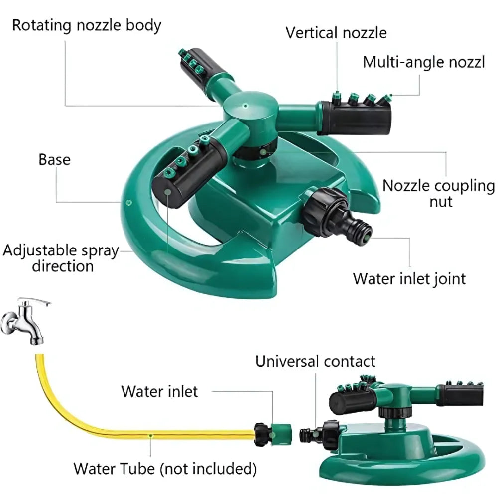 360° rotating water sprinkler