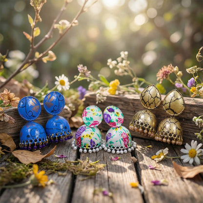 Elegant color-pop Jhumka Earrings for women