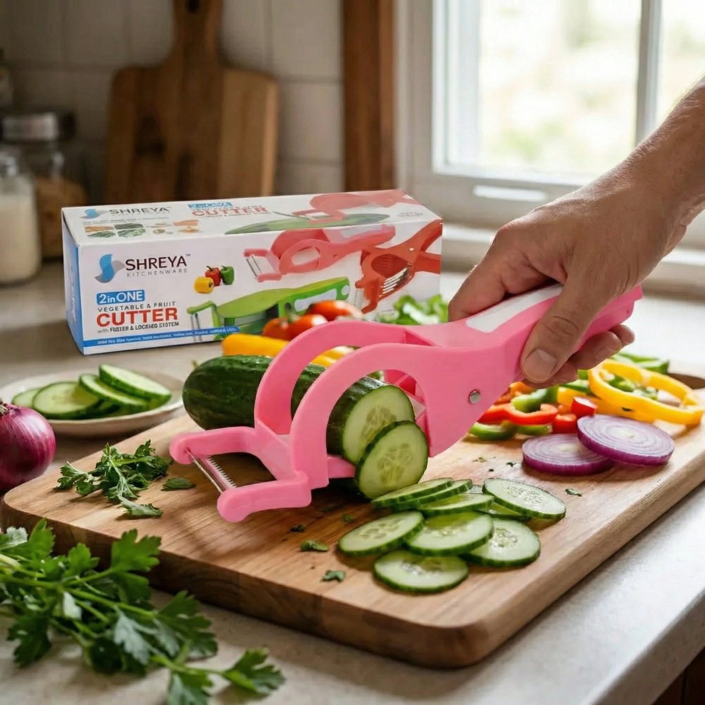 2-in-1 Vegetable Cutter & Peeler