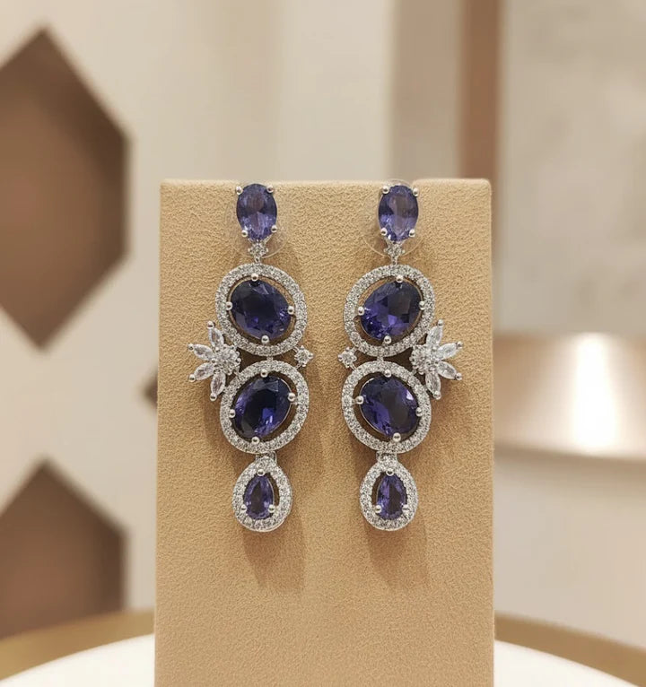 Sapphire blue ad necklace set – 2 pcs