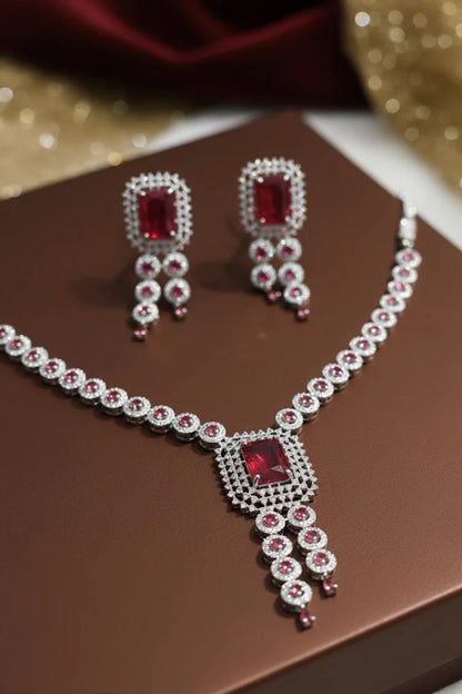 Red Radiance Necklace Set