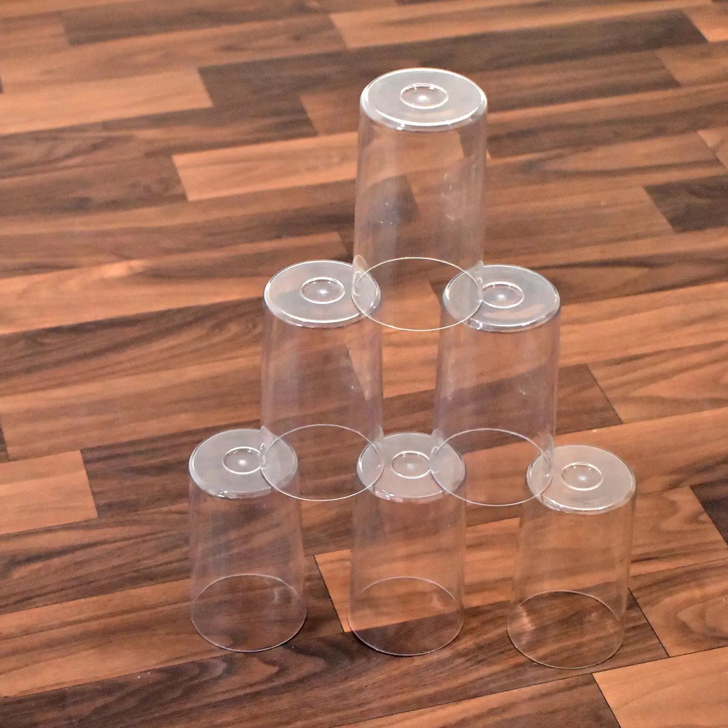 Unbreakable transparent plastic glasses